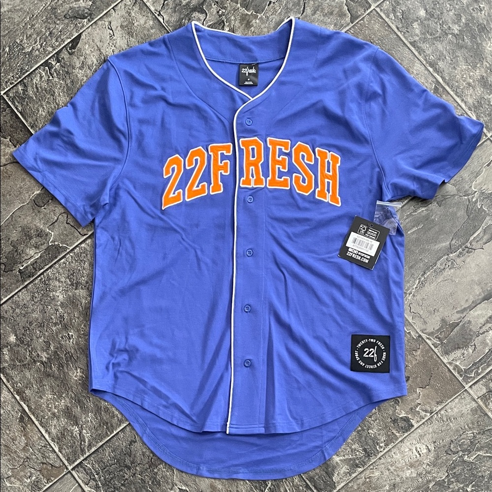 ⭐️NWT 22 FRESH Baseball Jersey Shirt Sporty Streetwear Urban Athleisure Unisex